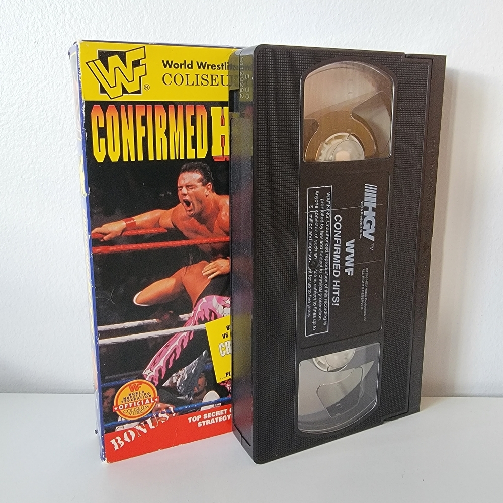 Vintage 1996 WWF Wrestling Confirmed Hits VHS Tape.
